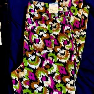 Multi colored skinny mid-rise pants